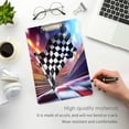 thumbnail image 3 of FORMRS Acrylic Clipboard with Low Profile Clip Standard A4 Letter Size, 12.5" x 9", Racing Flag, 3 of 8