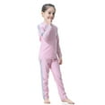 thumbnail image 5 of IBTOM CASTLE Kids Girls Burkini Swimsuits Modest Muslim Islamic Long Sleeve Rash Guard Full Cover Hijab Top Skirted Swim Capris ​Swimwear 5-6 Years Pink, 5 of 8
