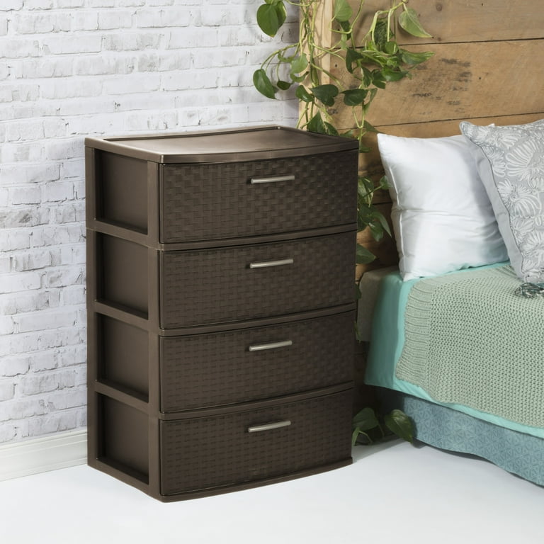 Drawer ドゥロワー 別注 traditional wetherwear Amazon.com: Sterilite 4-Drawer Wide Weave Tower, Espresso Frame