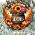 thumbnail image 3 of HELLOYOUNG Rustic Iron Wall Art 7.87x7.87in Hydrangea Sunflower Flowers, Farmhouse Cottage Style Home Decor for Entryway Patio, Fall Autumn Trending TikTok, 3 of 5