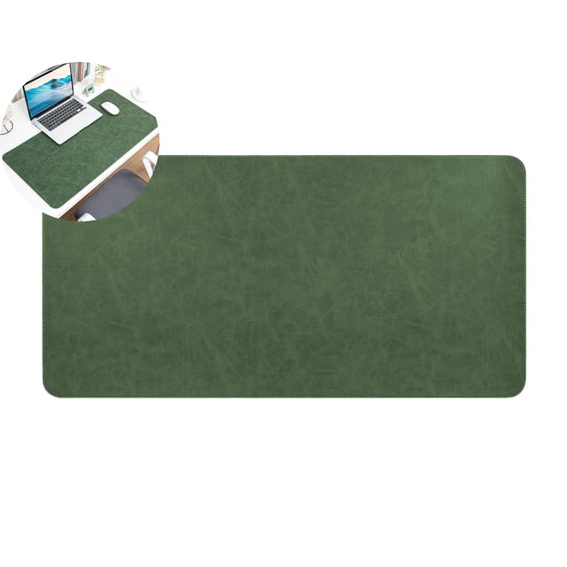 Dvruxg Leather Desk Mat - Non-Slip Waterproof Surface for Home Office, Computer Desk Protector, Keyboard Mouse Pad with Damage Blocking