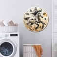 thumbnail image 7 of ZXCXRQFa Horse Field Wildlife Animals Round Wood Wall Clock, 10 Inch Battery Operated Analog Quiet Desk Clock for Home,Kitchen,Office,School,Bathroom, 7 of 7