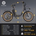 thumbnail image 5 of Electric Bike For Adults, 1500W Peak Fast Ebike, 20" Fat Tire 90-Mile Max Range Mountain Electric Bicycles, 28 MPH 48V Removable Battery, 7-Speed（UL2849), 5 of 9