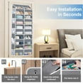 thumbnail image 5 of Over the Door Organizer 5 Tiers,FiveBox 88lbs Extra Large Over the Door Storage of 10 Compartments & 10 Mesh Pockets,Heavy Duty Behind Door Hanging Organizer for Bedroom Closet Bathroom Pantry,Gray, 5 of 7