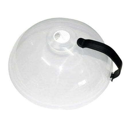 

NUOLUX Portable Reusable Dust Proof Microwave Oven Oil Cover Dish Cover for Kitchen Use Black Handle