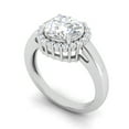 thumbnail image 2 of 8mm Round Cut Moissanite Engagement Ring EF Color VVS1 Halo 925 Sterling Silver Women Ring, 2 of 5