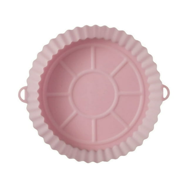 Fryer Tray Food Grade Heat-resistant Silicone Tear Resistant Baking Pan with Handle Cooking Accessories