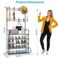 thumbnail image 4 of 5-Tier Dustproof Entryway Hall Tree Coat Rack Shoe Rack  Freestanding Shoe Storage Shelf Hat Clothes Organizer, 4 of 8