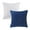 White and Navy, variant on Phantoscope Decorative Throw Pillow Set, Soft Silky Velvet & Quilt Striped Velvet Series Cushion Bundle, for Sofa Couch Bedroom, White, 18" x 18"