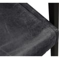 thumbnail image 2 of Wendy Genuine Leather Armchair in Antique Black with Iron Frame, 2 of 7