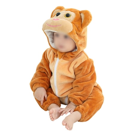 

Beiwei Infant Flannel Thicken Winter Outwear Outfits Long Sleeve Casual Onesies Newborn One Piece Home Fleece Romper Yellow 100