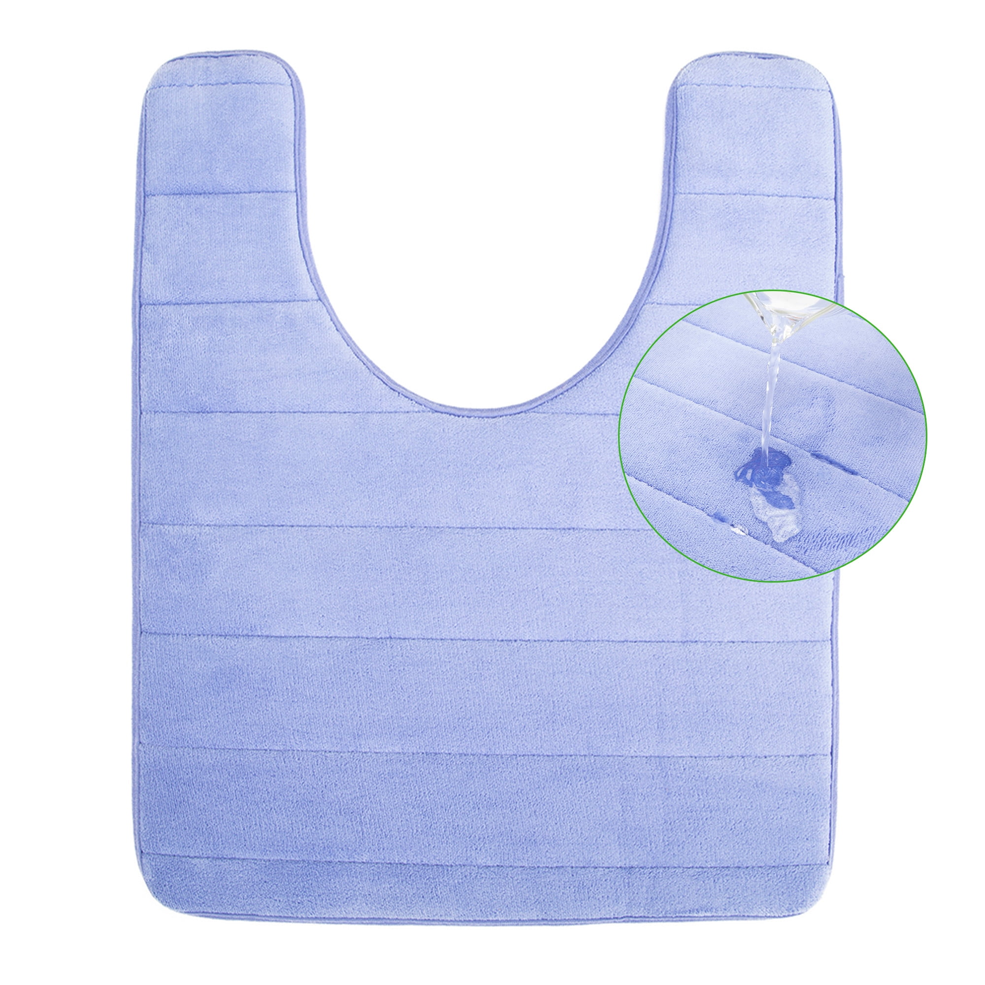 U-Shaped Toilet Bath Mat Commode Contour Rug Non-Slip Absorption ...