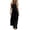 Black, variant on Women's Linen Halter Neck Jumpsuit High Waist Wide Leg Rompers with Front Button Decor Lightweight Casual Summer Sleeveless One Piece Overall Pants with Pockets