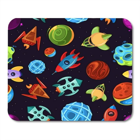 Childrens Mouse - SIDONKU Space Spaceships Stars Planet and Rockets Childrens Fantastic Mousepad Mouse Pad Mouse Mat 9x10 inch