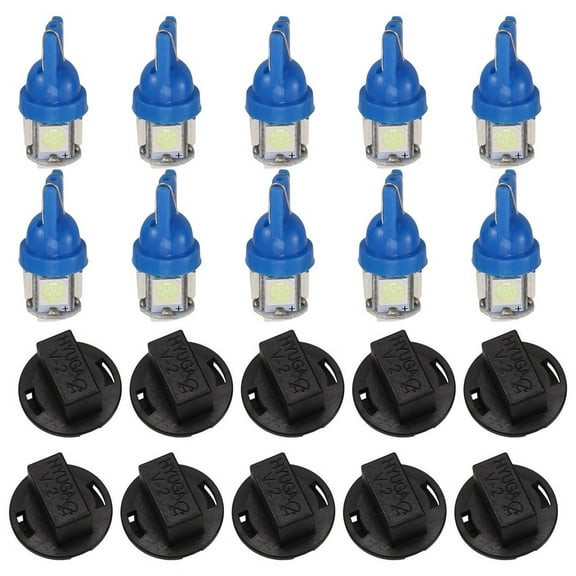T10 194 168 LED Light Bulb PC194 PC195 PC160 PC168 Instrument Panel Gauge Cluster Dashboard Light Bulb Ice Blue 10PCS