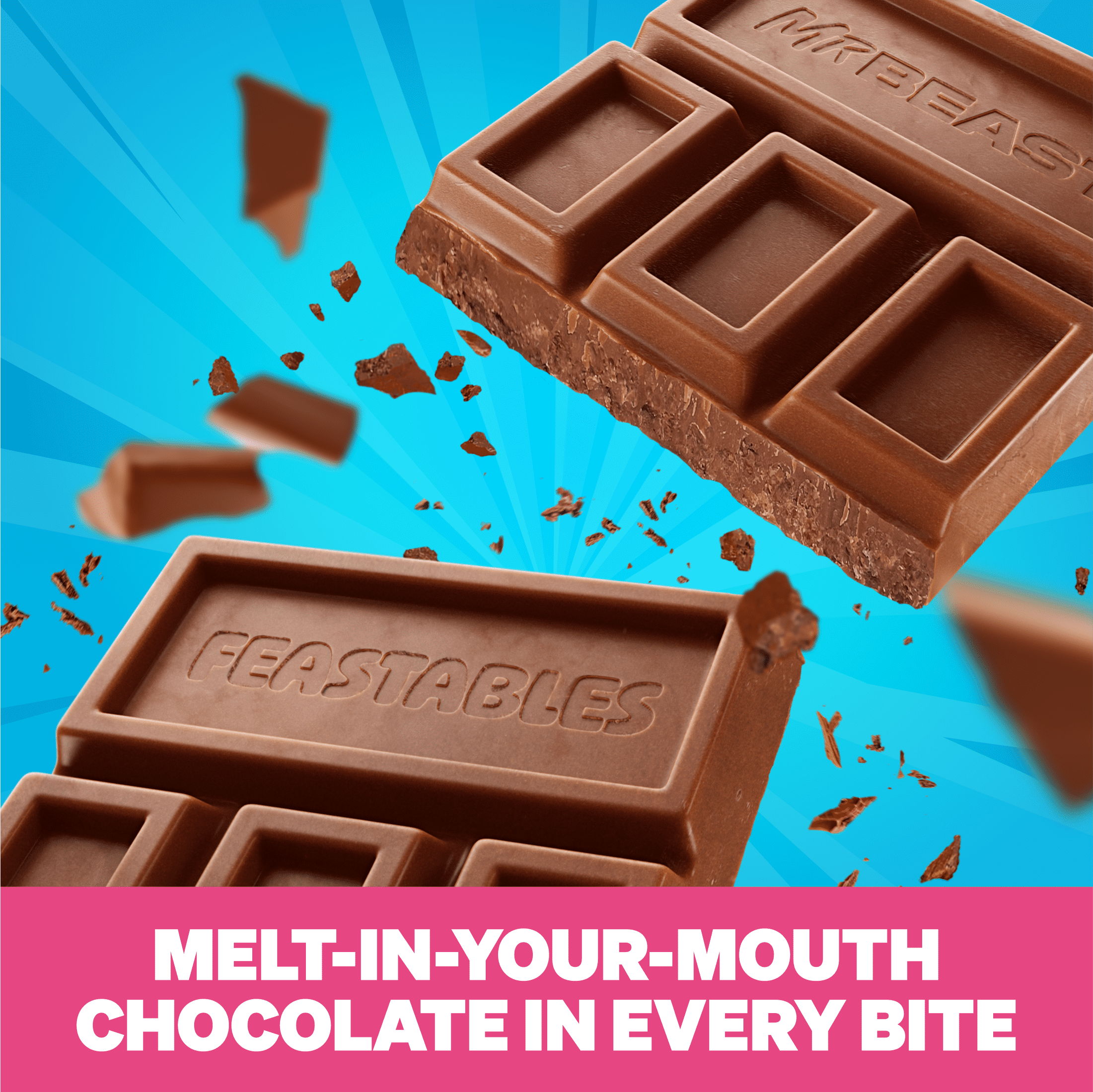 (2 pack) Feastables Mr Beast Milk Chocolate Bar, 1.24 oz (35g), 1 Bar
