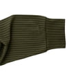 thumbnail image 6 of SeCaotees Men Long Sleeve Henley Polo Shirts Button Placket Striped Cuff Detail Muscle Fit Soft Knit For Leisure And Weekend Outing Tops Army Green,L, 6 of 8