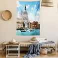 thumbnail image 2 of Venice Tapestry, Grand Canal And Basilica Santa Maria Della Salute Italian Architecture, Wall Hanging for Bedroom Living Room Dorm Decor, 60W X 80L Inches, Blue White Pale Coffee, by Ambesonne, 2 of 5