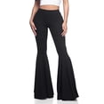 thumbnail image 3 of Txlixc Pantalones de campana sexy femenina, pantalones de moda retro sin fisuras de color sólido y cintura alta Txlixc  moda, 3 of 7