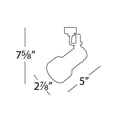 thumbnail image 2 of WAC Lighting TK-725 Aluminum H Track Line Voltage Track Head in White, 2 of 3