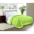 thumbnail image 1 of Queen Comforter Solid Parrot Green 300 GSM Plush Siliconized Microfiber Fill Duvet Insert Box Stiched Quilted Fluffy Soft 600 TC Egyptian Cotton Shell with Piping & Pillowcases, 1 of 8