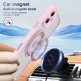 thumbnail image 6 of for iPhone 16 Case with Stand, Support Magnetic Wireless Charger, Translucent Back, Magnetic Ring Holder & Protective Bumpers, Non-Yellowing Case with Camera Control Capture Button - Pink, 6 of 10