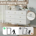 thumbnail image 6 of YouTrend 7 Drawer White Dresser,Adult Chest of Drawers with Golden Handles & Legs for Bedroom,Living Room,Hallway, 6 of 10