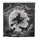 thumbnail image 1 of Cortina de Ducha de Baño ABPHQTO Nubes Silueta de Bruja Volando en su Escoba 150x180 cm, 1 of 1