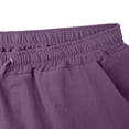 thumbnail image 6 of GUZOM Mens Joggers and Sweatpants 100% Cotton Relaxed Fit Tapered Casual Lounge Pants with Elastic Waistband Drawstring Purple,Size S, 6 of 8