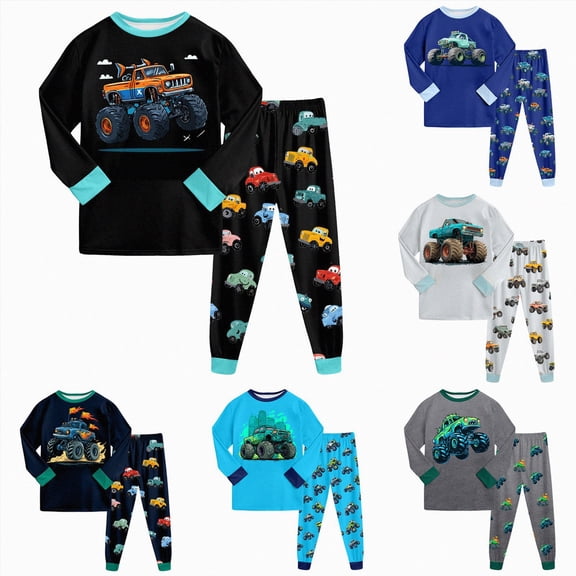 Takafot Boy Pjs Size 10/12 Boys Dinosaur Planet Pajamas Sets Cotton Pjs Toddler 2 Piece Long Sleeve Sleepwear Kids Clothes Sets 2T 3T 4T 5T 6T Toddler Boy Pajamas Black,2-3 Years