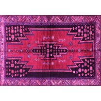 Ahgly Company Indoor Rectangle Persian Pink Traditional Area Rugs, 5' x 7'