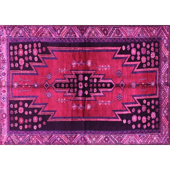 Ahgly Company Indoor Rectangle Persian Pink Traditional Area Rugs, 5' x 7'