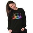 thumbnail image 5 of XOMG POP Neon Band Logo Outline Women Crewneck Sweatshirt Brisco Brands L, 5 of 6