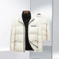 thumbnail image 3 of Chaqueta de plumón con textura de burbujas para hombre, invierno 2024, nueva chaqueta de plumón de pato blanco, informal, de negocios, con cuello alto, 3 of 5