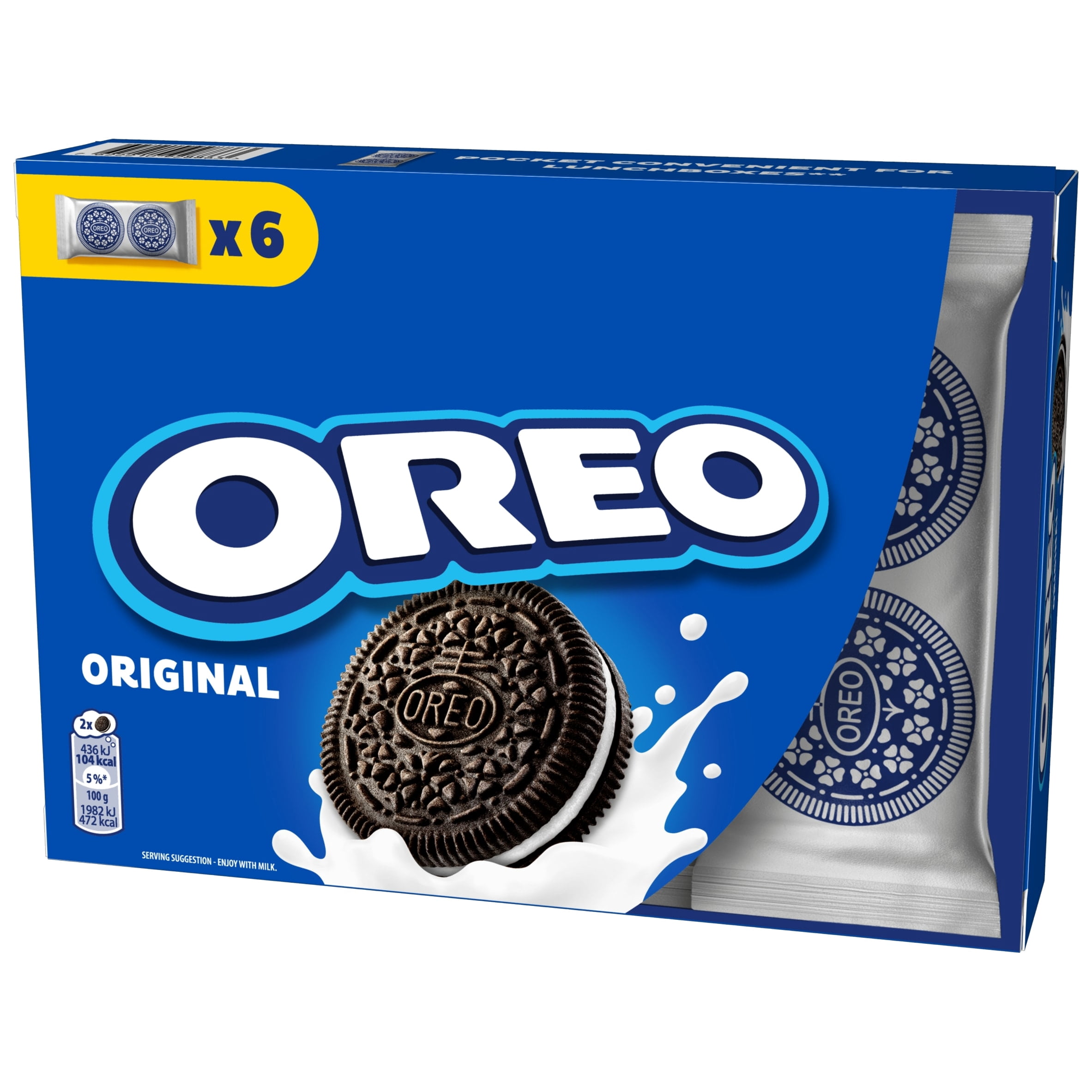 Oreo Lunchbox Vanilla Chocolate Cookies Multipack x 6 132g, Imported from Britain