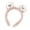 Khaki, variant on Hair Hoop Toothed Anti-Slip Plush Headband with Bear Ears Decor Fluffy Elastic Face Washing Makeup Hairband