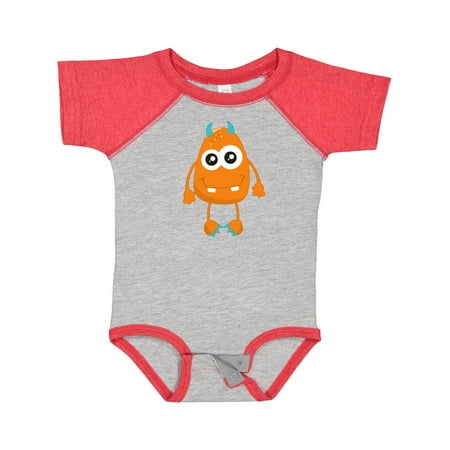 

Inktastic Cute Monster Orange Monster Funny Monster Horns Gift Baby Boy or Baby Girl Bodysuit