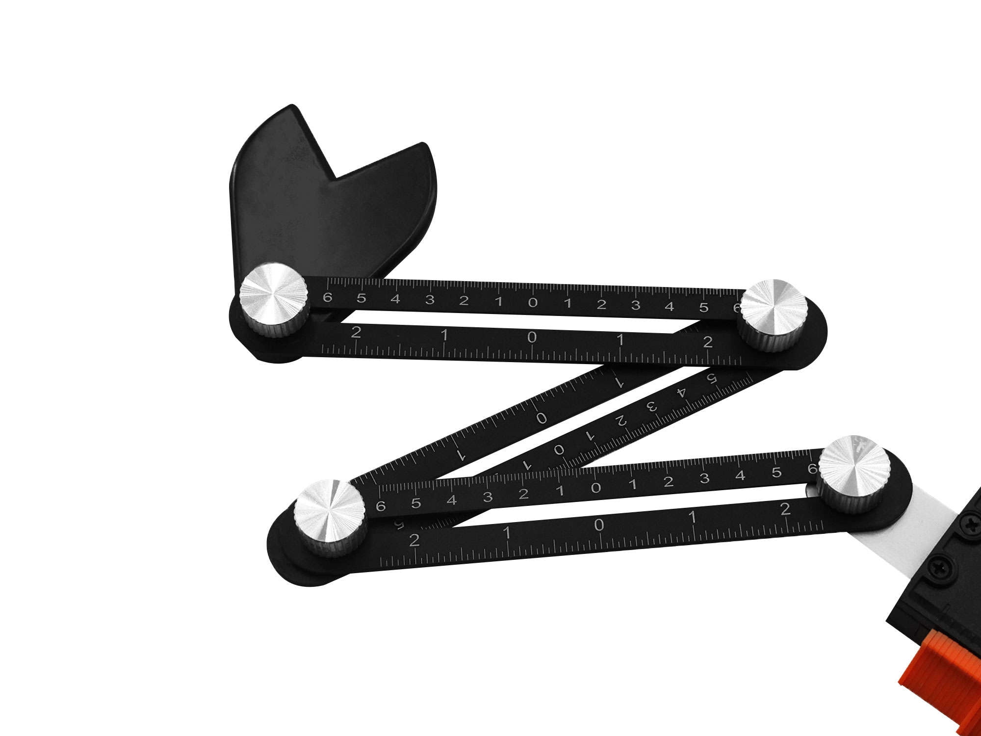 Khurasan 10" and 5" Contour Gauge Tool Set with Lock, Adjustable Screws, 3-Fold Angle Ruler and Pencil - 2 Pack
