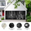 thumbnail image 2 of Grey Forest Garage Door Cover Banner 6 x 13 FT, Mysterious Primitive Forest Pine Tree Garage Door Curtains Backdrop with Grommets for Indoor Outdoor Wall Party Porch Yard Decorations Background, 2 of 9