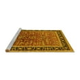 thumbnail image 2 of Ahgly Company Machine Washable Indoor Rectangle Oriental Yellow Traditional Area Rugs, 7' x 9', 2 of 4