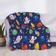 thumbnail image 3 of Rozeui Space Planet for Flannel Blanket, Soft Fuzzy Plush King Blanket for Winter, Thick and Warm All-Season Bed Throw-50"x40", 3 of 6
