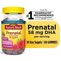 Nature Made Prenatal Gummies with DHA and Folic Acid, Dietary Supplement, 60 Count