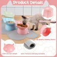 thumbnail image 6 of LUIISIS 3 Pcs Raised Cat Food Bowl Set with Mat,15 Degrees Elevated Cat Bowls,Anti Vomiting Tilted,Raised Cat Dish Plastic Slanted Stand Bowls for Pet Feeder,Pink,Green,Blue, 6 of 7