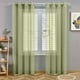 thumbnail image 5 of Cortinas semitransparentes verdes, 98 pulgadas de largo, con parte superior de ojales, para ventanas verticales, 5 of 7