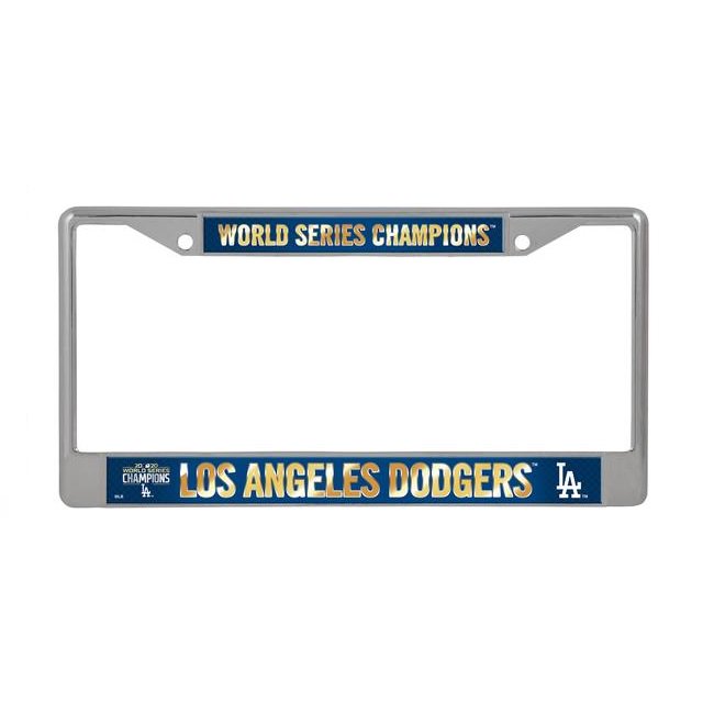 LA Dodgers World Series Champions Chrome License Plate Frame Walmart