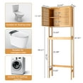 SamyoHome Bamboo Over The Toilet Storage Bathroom Space Saver