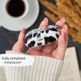 thumbnail image 4 of Stylish black and white patterned silicone headphone case for Airpods, 4 of 7