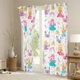 thumbnail image 3 of Erosebridal Kawaii Girls Curtains for Living Room,Rainbow Castle Carriage Blackout Curtains Set of 2(38x45),White Fairy Tale Curtains and Drapes(38x45),Breathable Room Decoration, 3 of 6