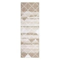 thumbnail image 3 of Haperlare Area Rugs Moroccan Blue Rug Low Pile Area Rug Distressed Non Slip Floor Mat, 2' x 6' Brown, 3 of 7
