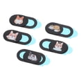 thumbnail image 2 of MasteelfCA 5Pcs Cat Pattern Camera Slide Cover Notebook Webcam Cover Privacy Protector, 2 of 7
